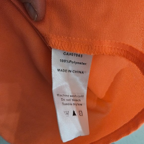 Loose Bright Coral Tank Top by Paper Crane - Picture 3 of 3